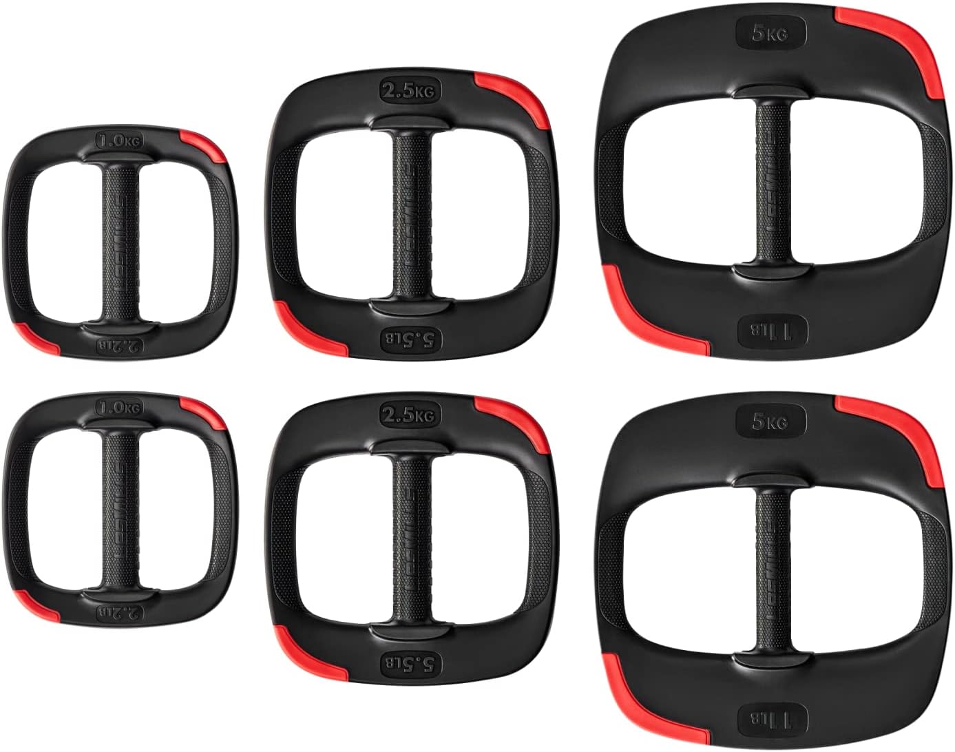 Les Mills™ Exercise Set of 6 Weight Plates for Total Body Workouts, 30.8 lbs Total