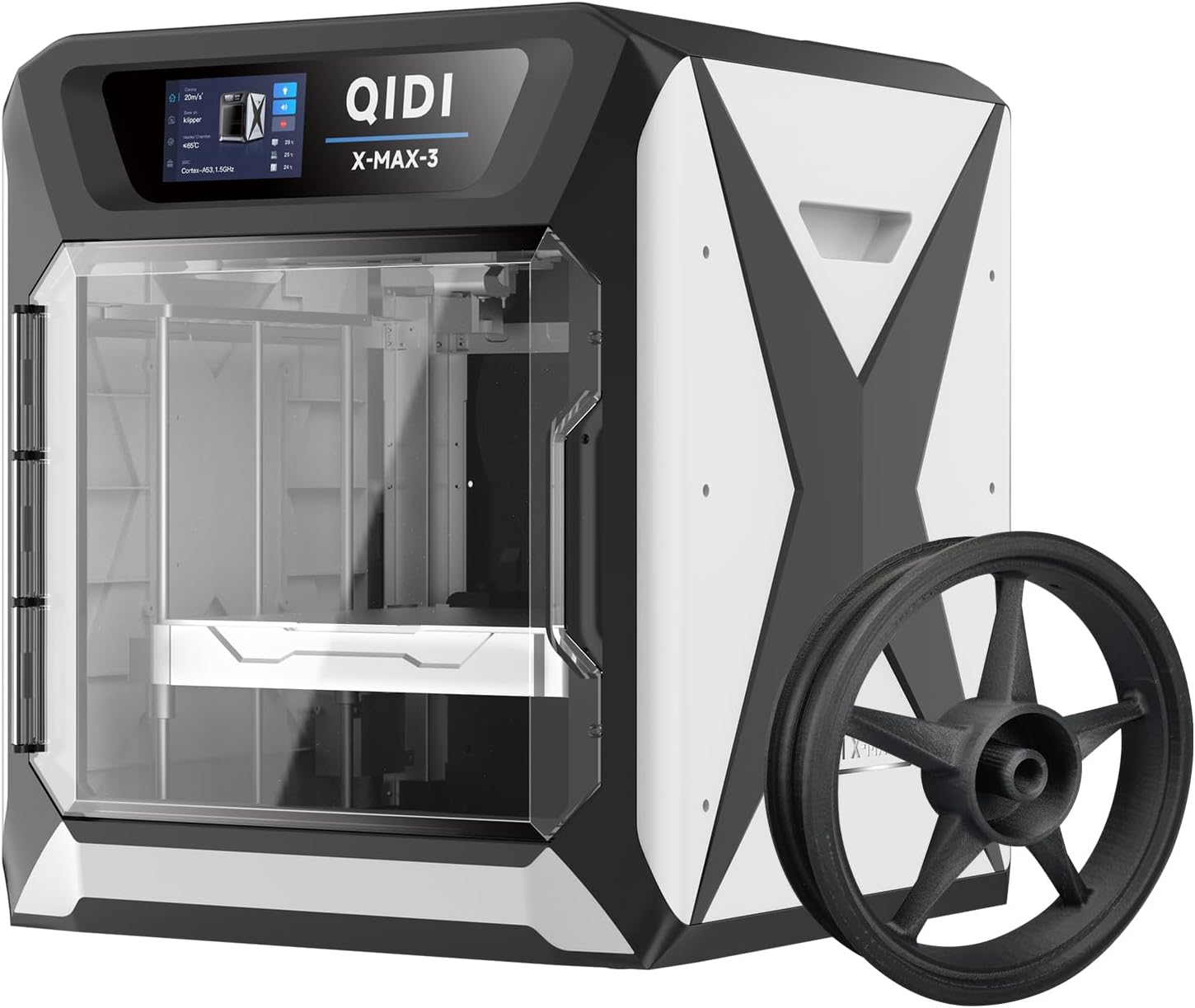 QIDI TECH 3D Printer X-MAX3 High-Speed Industrial Grade,Print Speed 600mm/s 20000mm/s²,Intelligent Design,High Precision,Controllable Chamber Temperature,Large Print Size 325 * 325 * 315mm