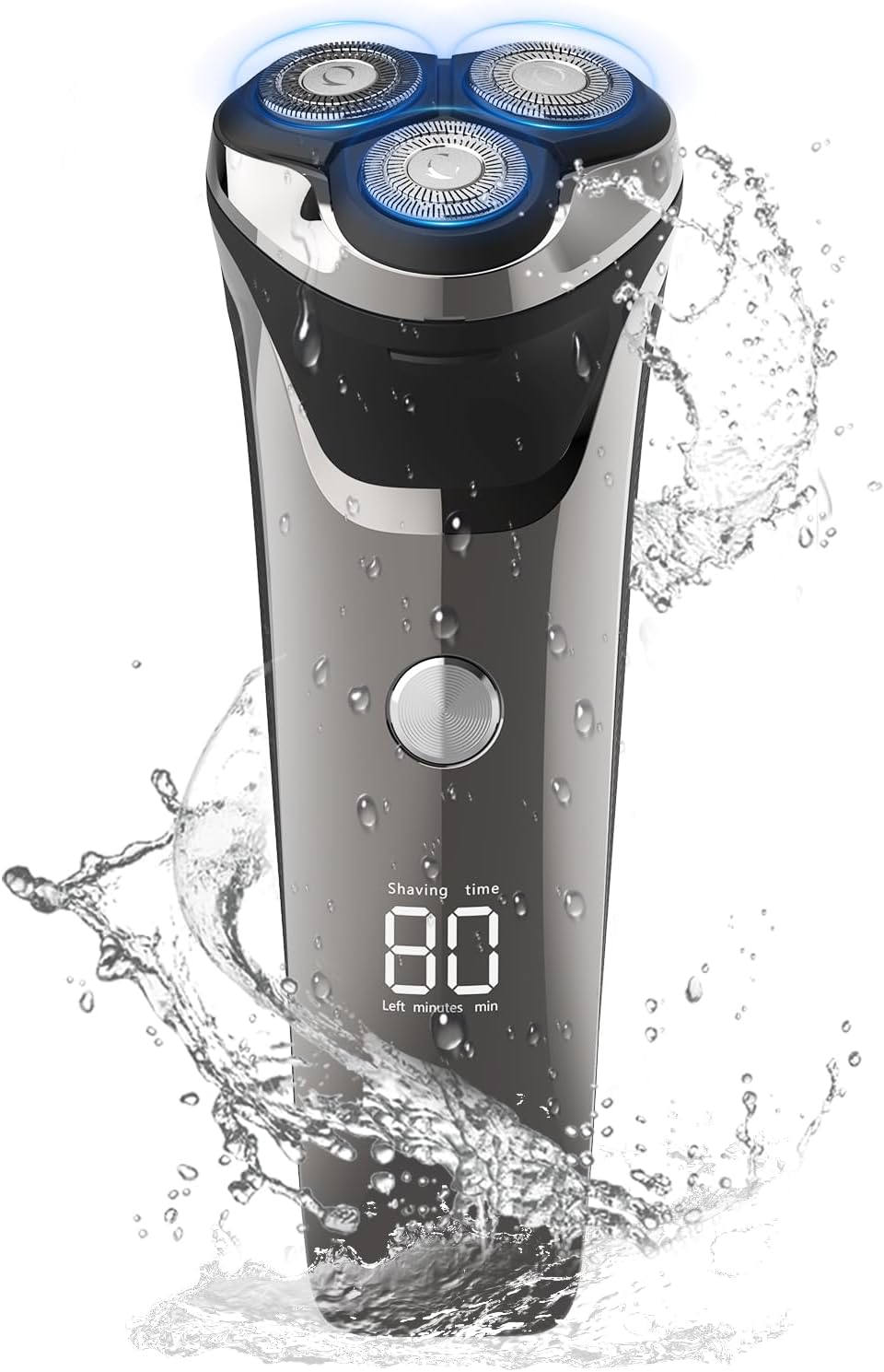 Rantizon Electric Razor for Men, Professional Wet & Dry Electric Rotary Shavers for Men USB Rechargeable IPX7 Waterproof with Pop-up Trimmer Cordless Men's 4D Rotary Electric Razor