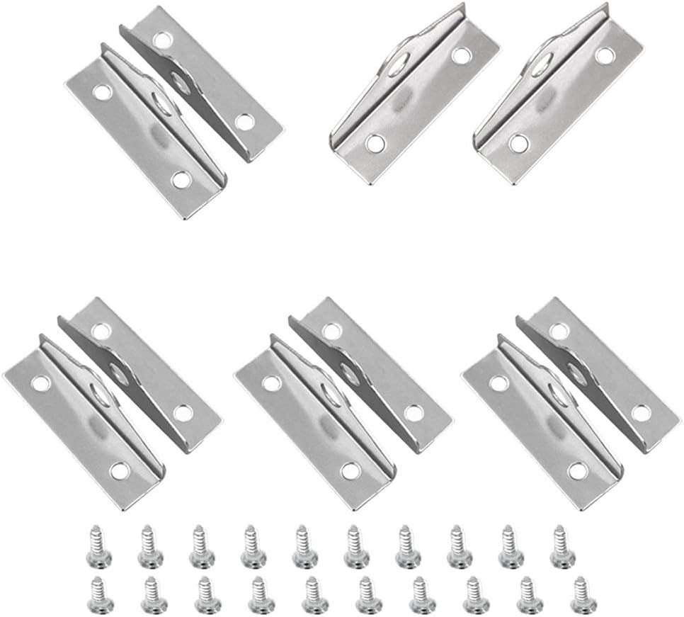 304 Stainless Steel Security Lock Padlock Eyelet, Door Clasp Padlock 90 Degree Angle Latch, Indoor or Outdoor Lockers, Tool Boxes, Gates and Sheds 5 Piece Set