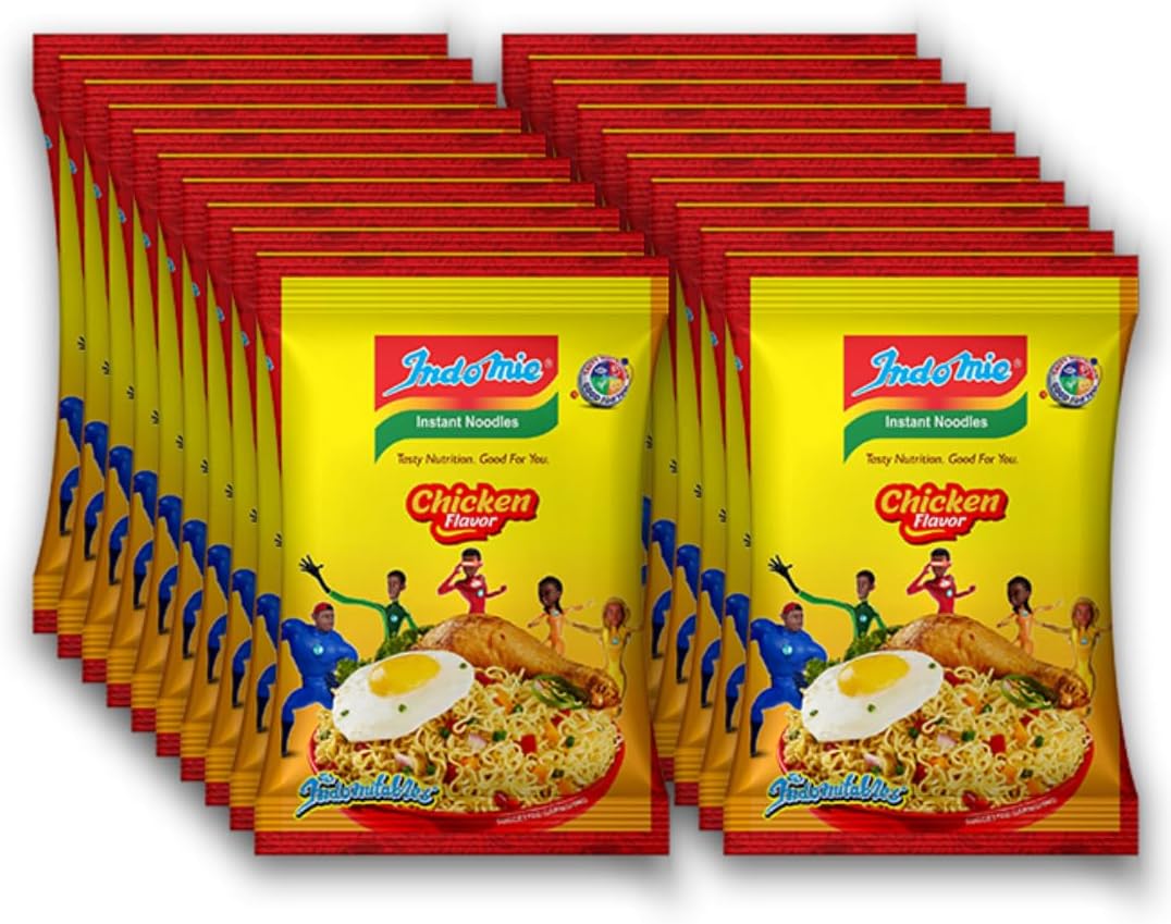Indomie Instant Noodles Chicken Flavour (NIGERIAN), 70g (Pack of 20)