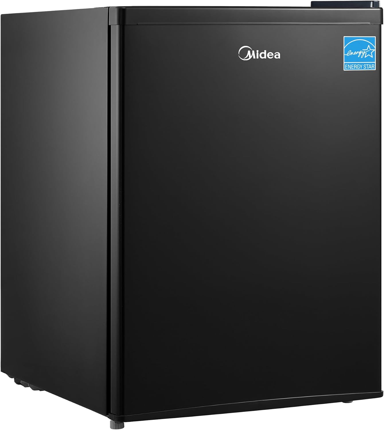 Midea WHS-87LB1 Mini Fridge, 2.4 Cu.ft Compact Fridge with 6 Level Adjustable Thermostat, Reversible Door, Low Noise for Dorm, Office, Bedroom Black