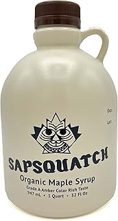 Sapsquatch Organic Maple Syrup - Quart - Grade-A Amber Rich