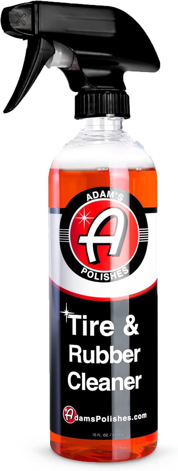 Adam's Tire & Rubber Cleaner 16oz - Removes Discoloration From Tires Quickly - Works Great on Tires, Rubber & Plastic Trim, and Rubber Floor Mats
