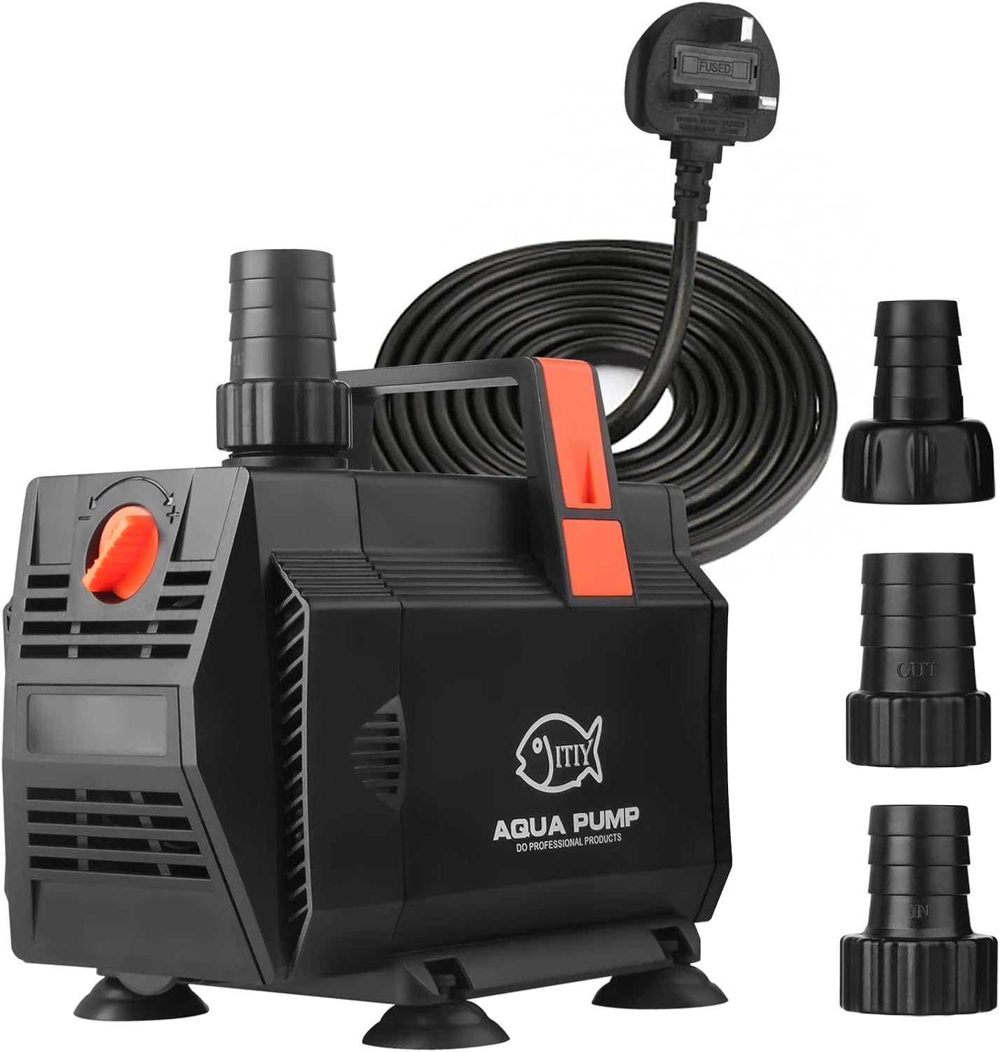 ITIY Submersible Water Pump Pond Pump, 30W 2000L/H Water Fountain Pump Aquarium Water Pump with Flow Control for Fish Tank, Waterfall, Outdoor, Hydroponics