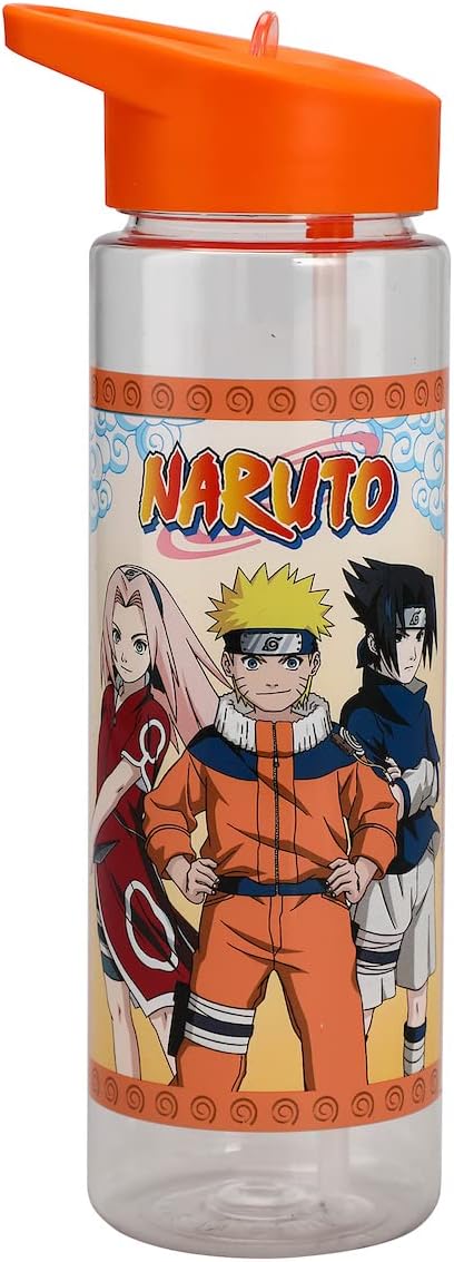 Bioworld Naruto Main Characters Single Wall Water Bottle - Clear - 24 Ounces