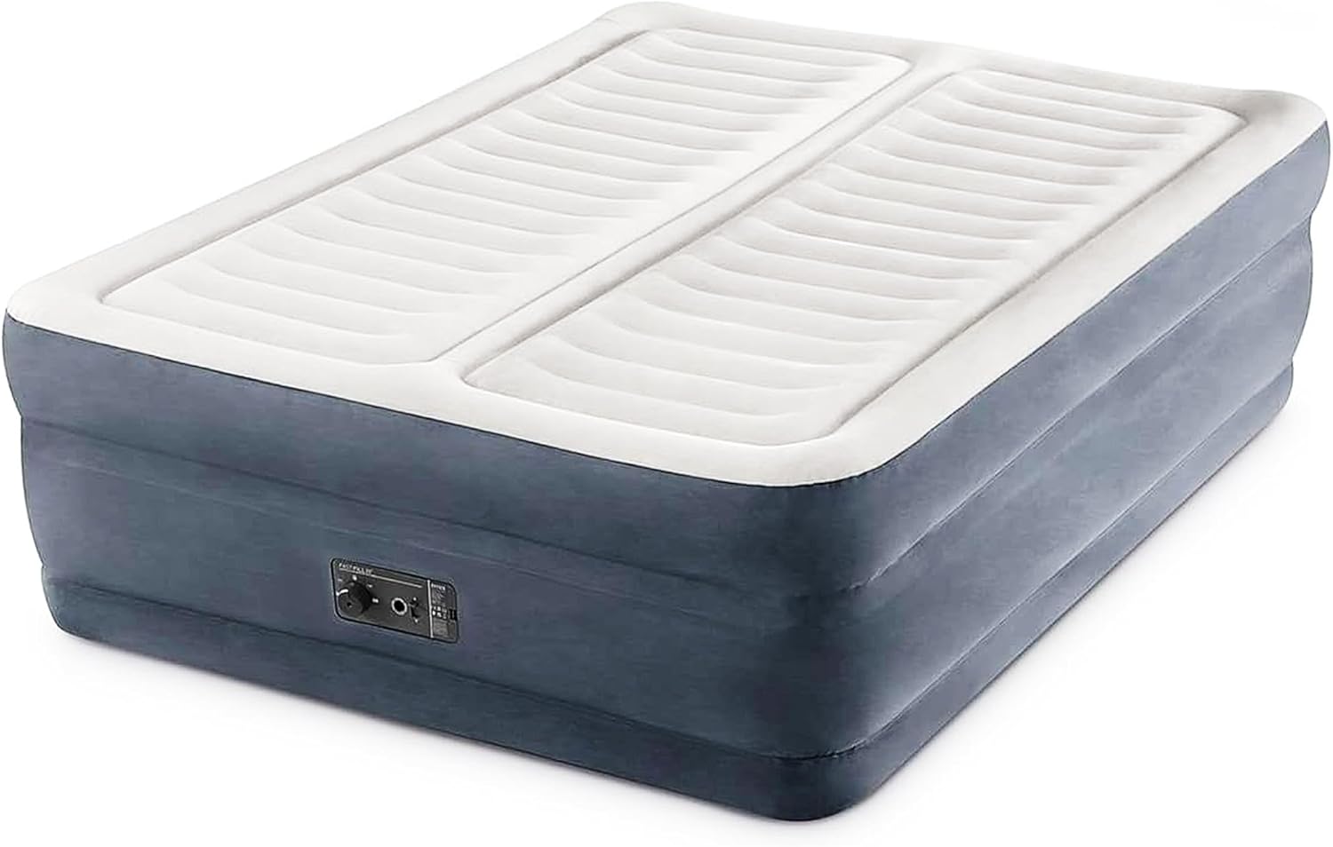 Intex King Air Mattress, Dura-Beam Deluxe 22" Dual Zone Inflatable Bed with Built-in Pump