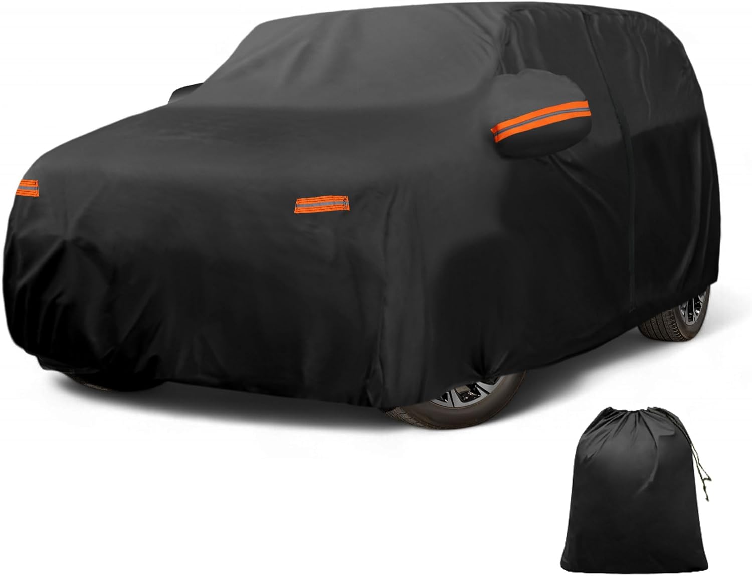 X AUTOHAUX Car Cover for Lincoln Nautilus - Outdoor Waterproof Sun Rain Snow Hail Protection with Left Side Zipper - 210D-PU Material