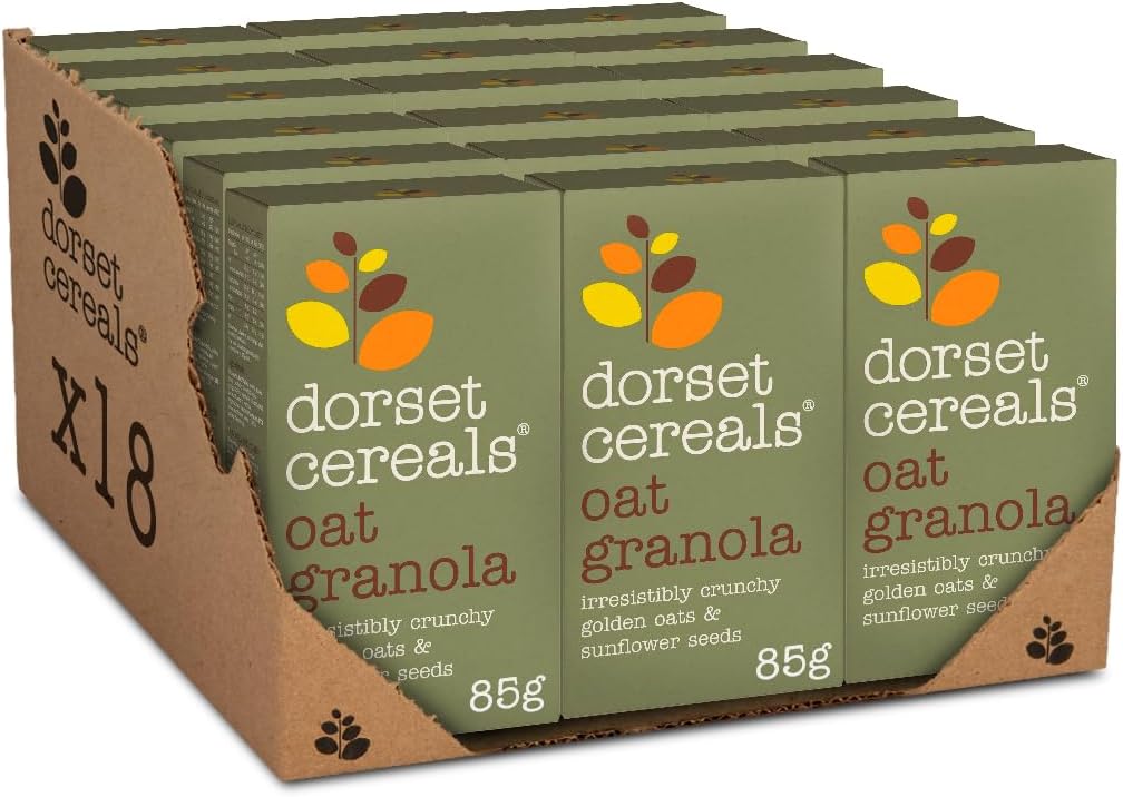 Dorset Cereals Simply Oat Granola Mini Packs| Breakfast | Vegetarian | 18 PACKS of 85g