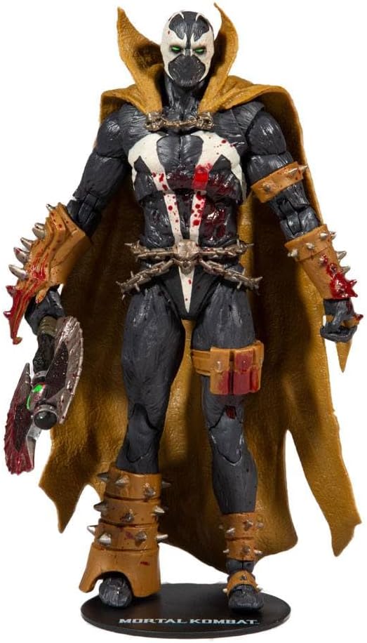 McFarlane Toys, 7-inch Spawn Classic (Bloody Mortal Kombat 11 Figure with 22 Moving Parts, Collectible Mortal Kombat Figure with collectors stand base – Ages 14+