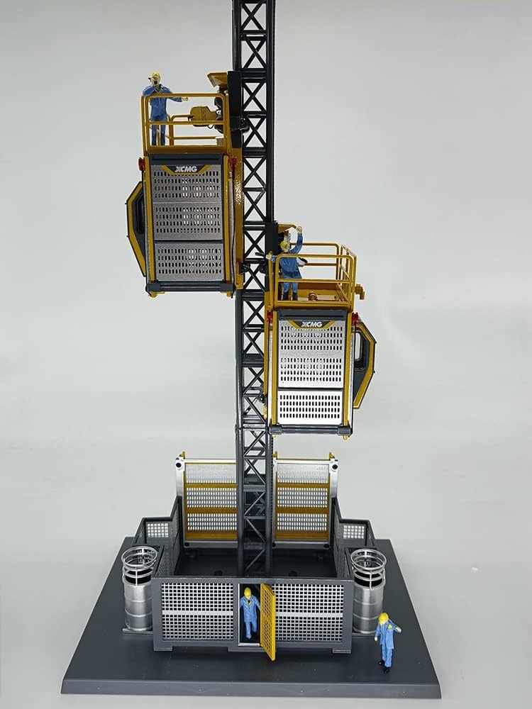 1:35 Sclae Model XCMG Construction Elevator Model Lift Replica Diecast Zinc Alloy Hoist Cab Open Collection Gift