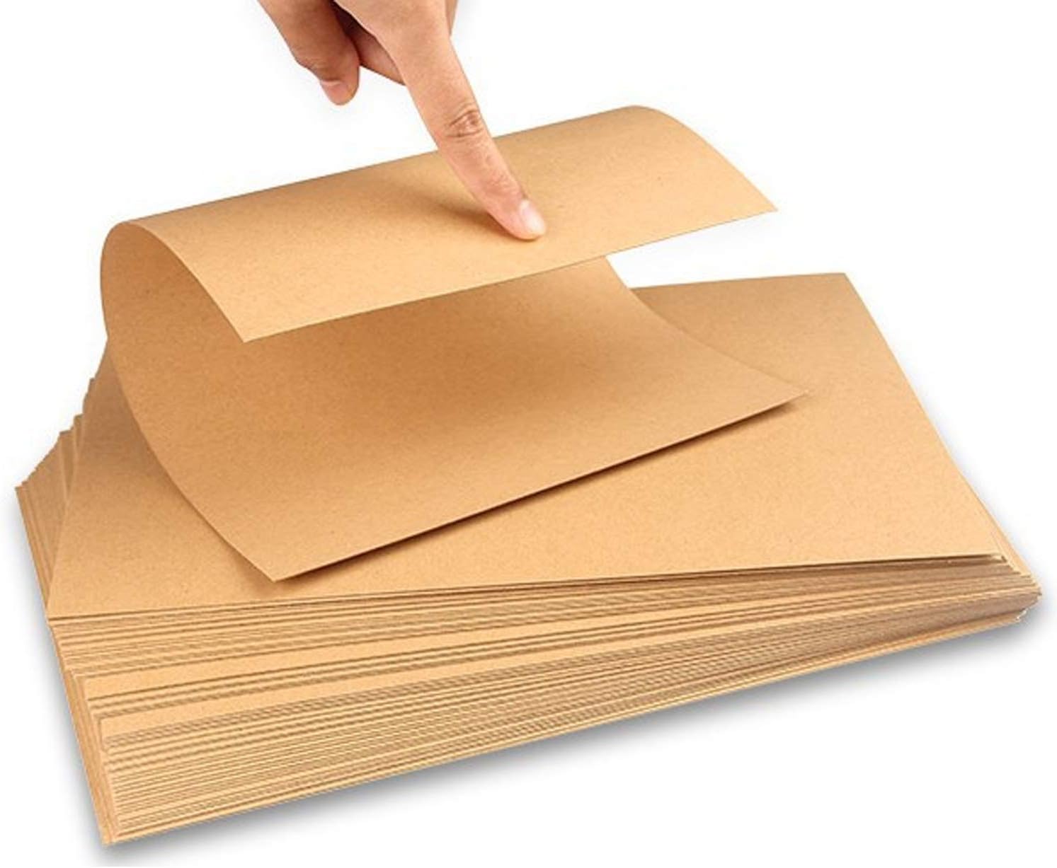 Brown Kraft Paper Card A4 50 Sheets - 200gsm Card Stock Printer Paper for Invitations, Menus, Crafts, DIY Cards