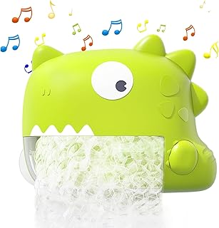 Baby Bath Toys - Musical Bubble Machine Dinosaur Toys for Kids 18-36 Months,Bathtub Bubble Maker with Music,Bathtime Shower Bathtub Toys for Toddlers,Kids Pool Shower Games