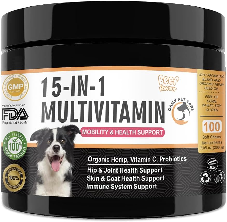 Supplements For Dogs | Dog Vitamin Chews for Immune System, Dog Joint, Dog Coat, Dog Digestive Care, Probiotics for Dogs | Dog Multivitamins Treats