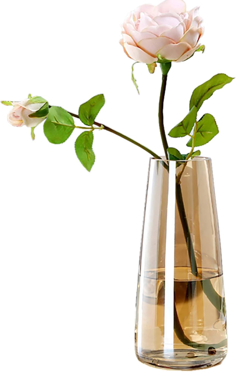 Ins Modern Glass Vase Crystal Brown Flower Vase