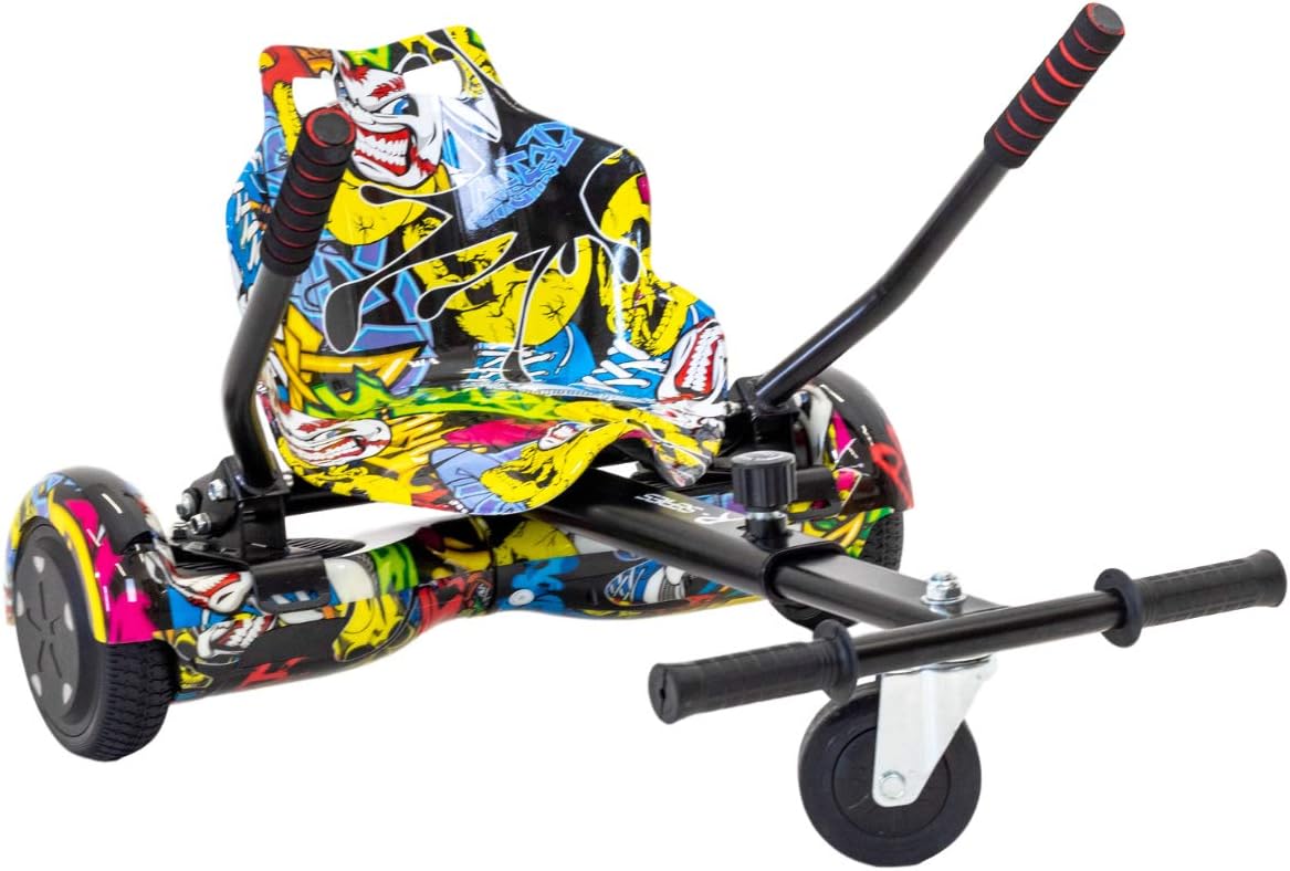 Fast Hoverkart Attachement Black Fits All Hoverboard Attachment Swegways - 6.5", 8", 10" UK iRollers Design