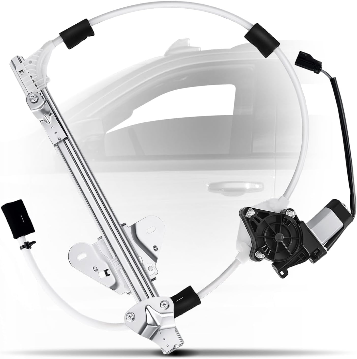 YHTAUTO Front Driver Side Power Window Regulator with 2-Pin Motor Assembly Compatible with Jeep XJ Series Cherokee 1997-2001 L6 4.0L, Cherokee 1997-2000 L4 2.5L, Sport Utility 4-Door