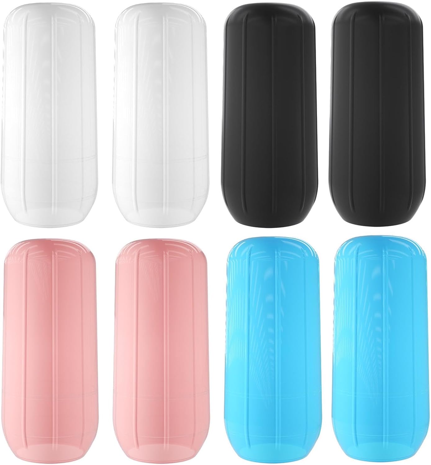 sojupcal Leak-Proof Elastic Silicone Sleeves | 8-Pack Reusable Bottle Covers for Travel Toiletries & Luggage Organization