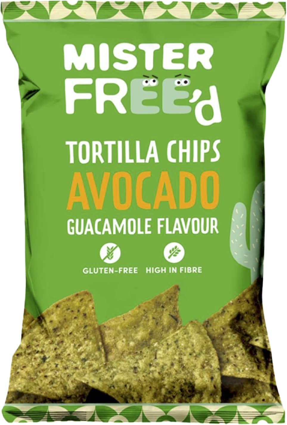 Mister Free'd Avacado Handmade Tortilla Chips - Great for Dipping - Plant Based - Gluten Free & Dairy Free - High in Fibre – Vegan (12 Pack)