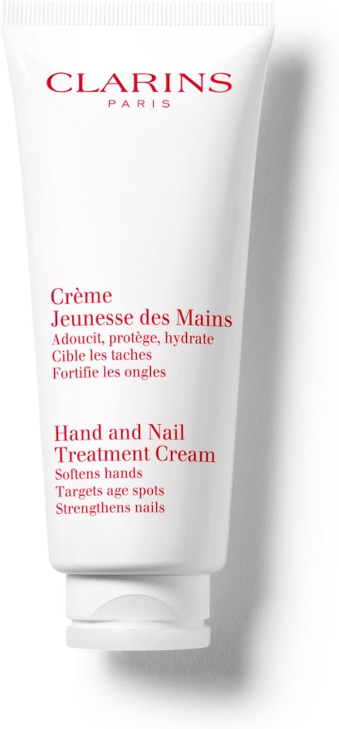 Clarins Hand & Nail Treatment Cream 100ml | Nourishing Moisturiser for Dry Hands & Strengthening Nails | Anti Aging | Non Greasy