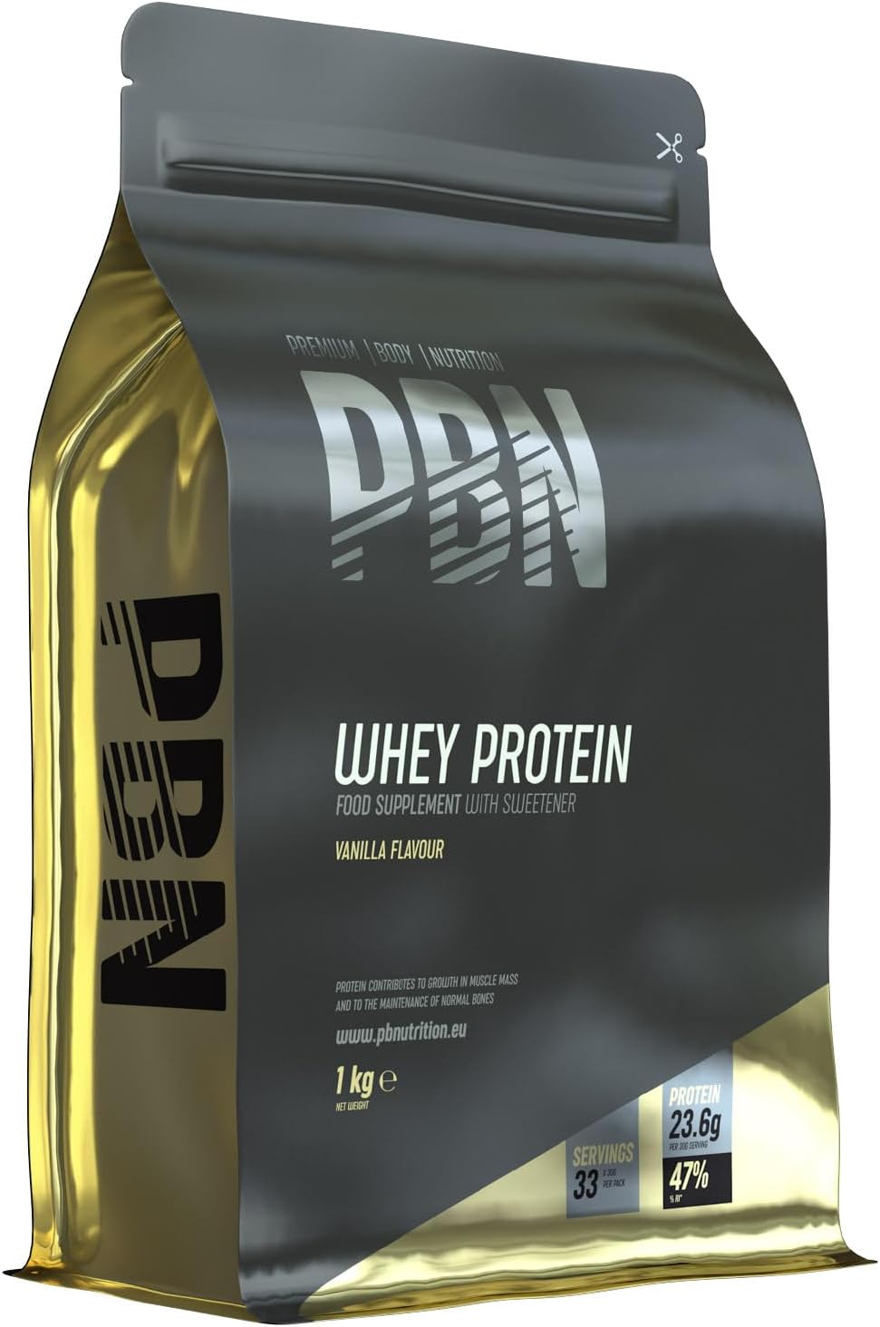 Premium Body Nutrition Whey Protein 1kg Vanilla, New Improved Flavour