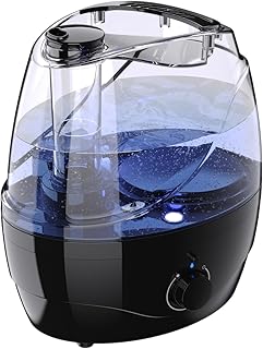 Humidifier (2.0L Water Tank) Quiet Ultrasonic Humidifiers for Bedroom with 1.8L(0.47Gal) Water Tank - 360 Rotation Nozzle, Auto-Shut Off, 22db Quiet