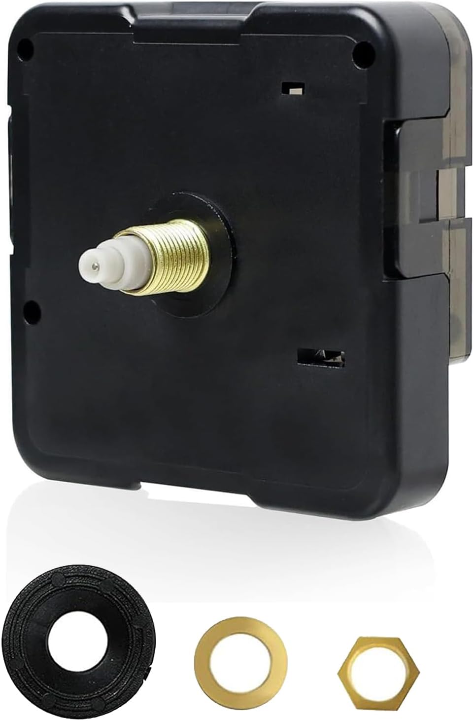 1 Pcs Quartz Clock Mechanism,Silent Quartz Clock Mechanism Movement Kits,Black Wall Clock Movement Parts Kits,Clock Mechanisms Battery Powered for DIY Clock Replacement Repair Home Office(Black)