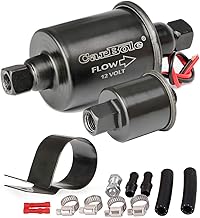CarBole 12v Universal Electric Fuel Pump 5-9 PSI 30GPH Gasoline and Diesel Fuel Transfer Pump for Carburetor Engine E8012S E8016S EP12S FD0002 (Black)