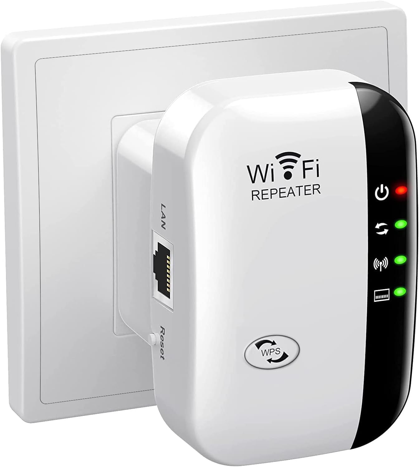 WiFi Extender Signal Booster Up to 5000sq.ft and 55 Devices, WiFi Range Extender, Wireless Internet Repeater, Long Range Amplifier with Ethernet Port,1-Key Setup, Access Point, Alexa Compatible