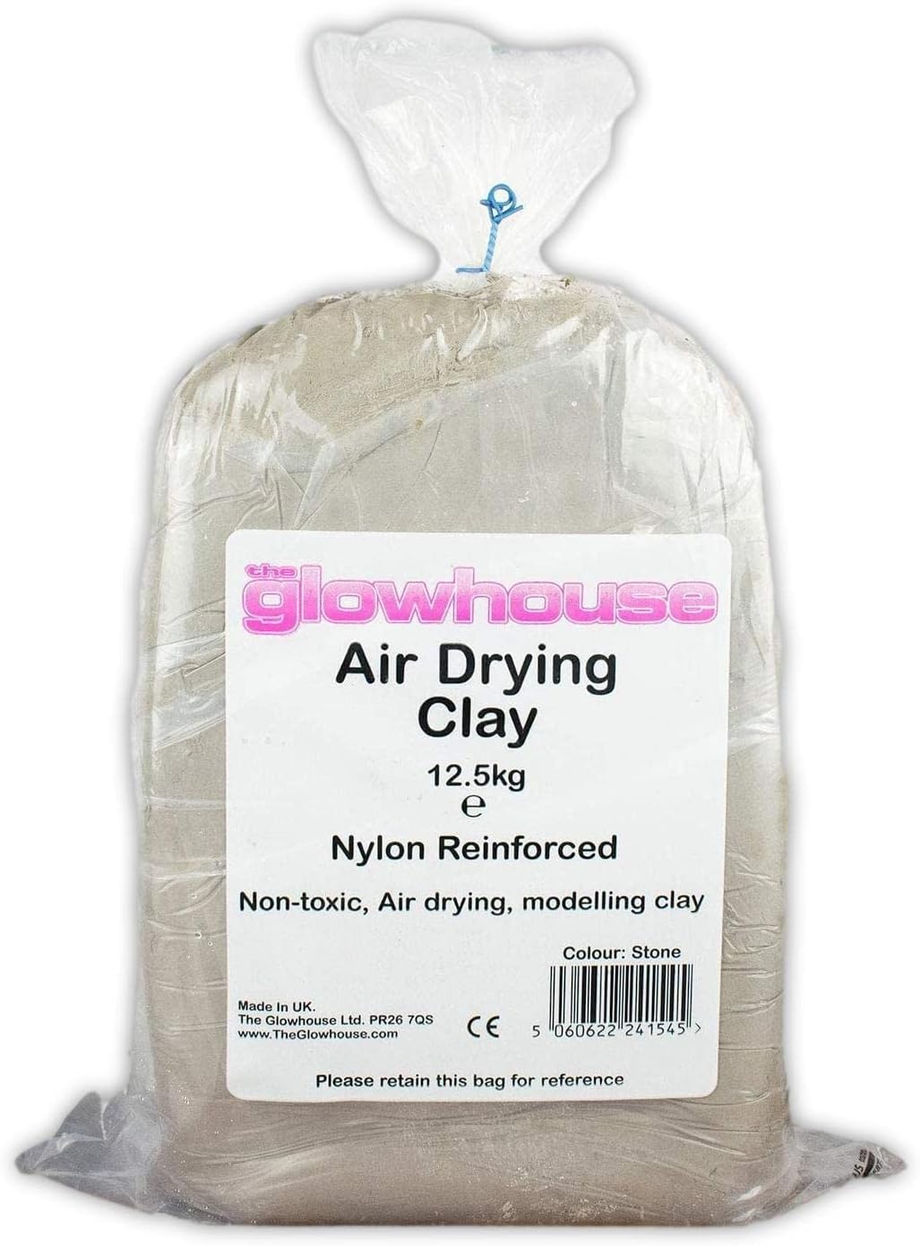 Air Drying Modelling Clay Nylon Reinforced 12.5kg (Stone)