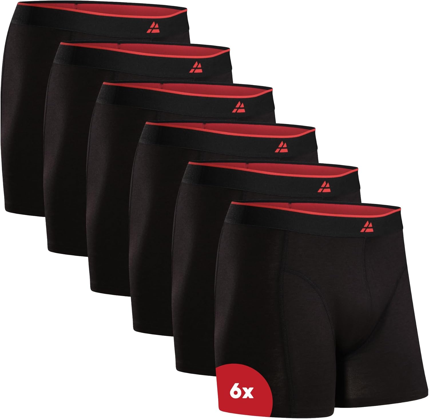 DANISH ENDURANCE Men's Bamboo Boxers Soft, Comfortable, Breathable Underwear, Tagless, Optional Open Fly, 6 Pack