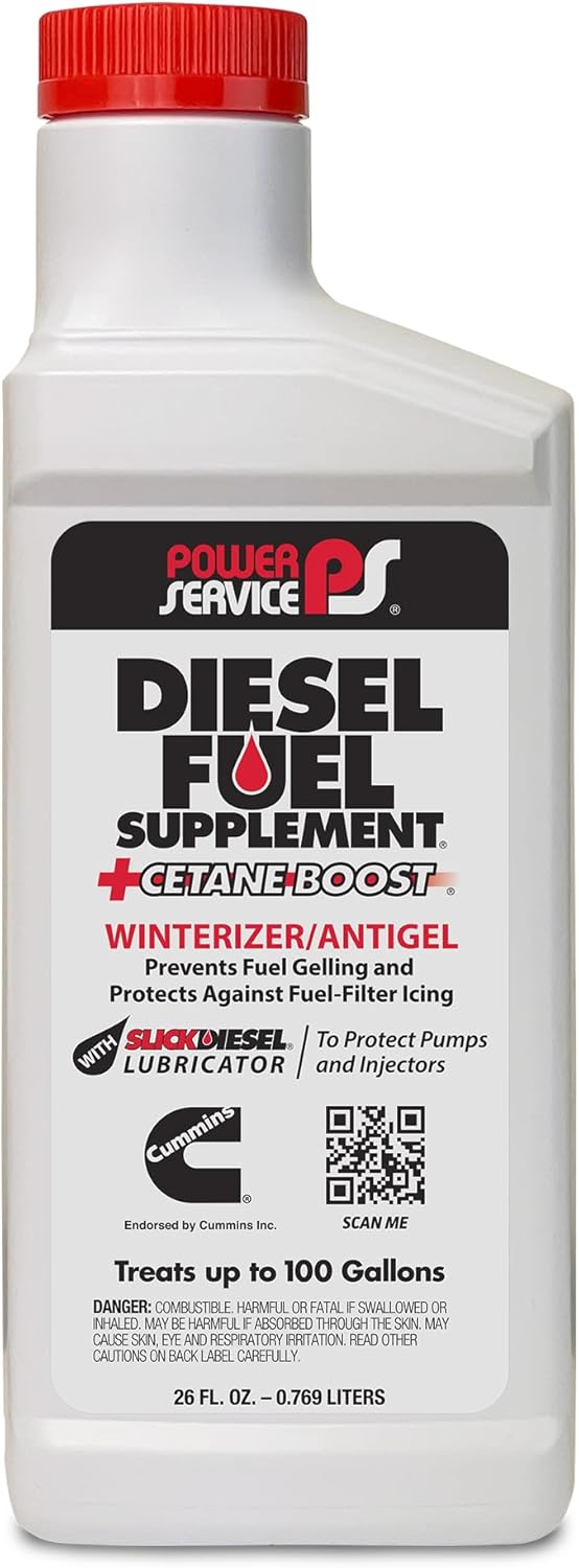 Power Service Diesel Fuel Supplement +Cetane Boost - 26 Ounce (Pack of 12)