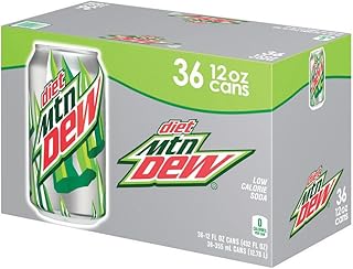 Diet Mountain Dew, 12 Fluid Ounce (Pack of 36)