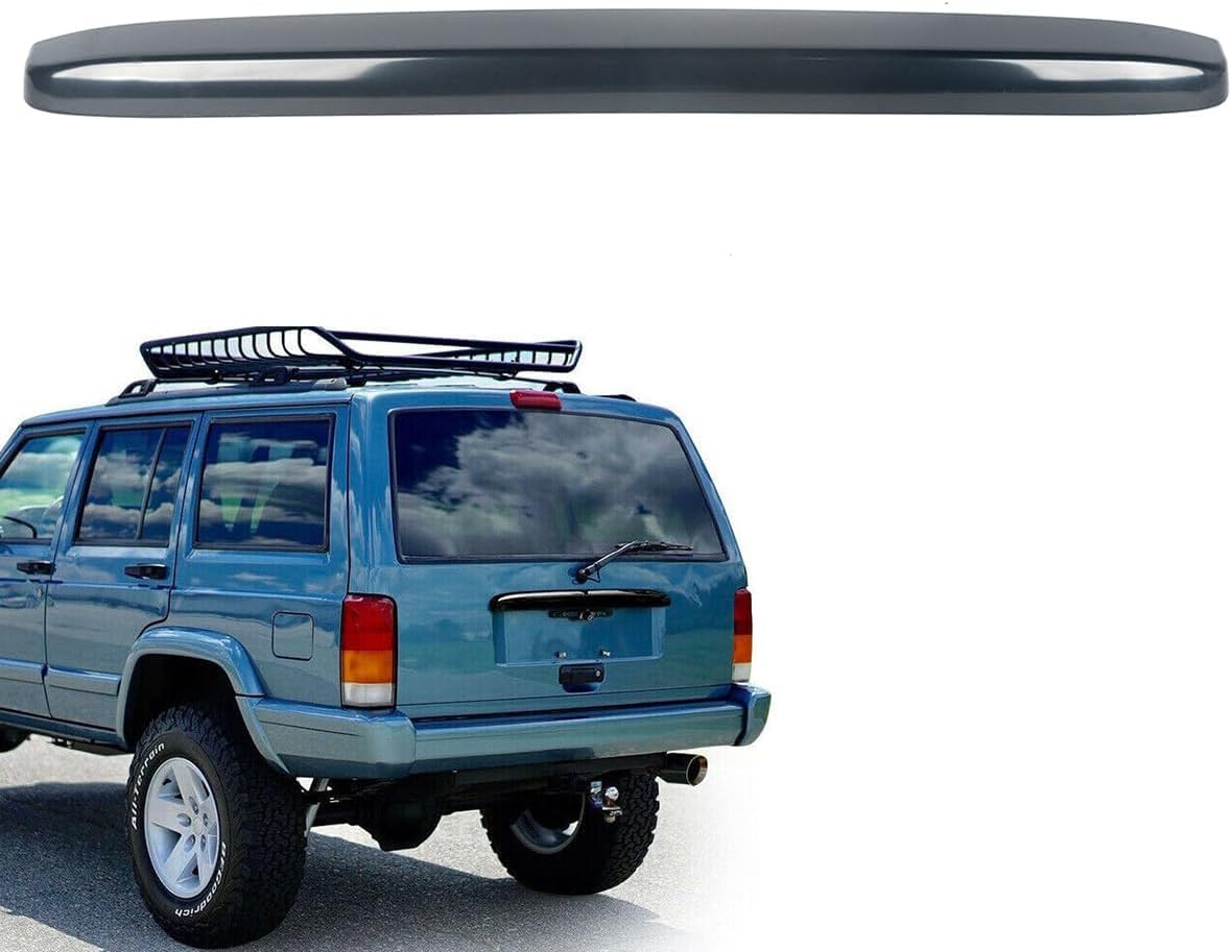 KARPAL Rear License Plate Light Lamp Cover Compatible with 1997 1998 1999 2000 2001 Jeep Cherokee 5FL86ZZZ Gloss Black