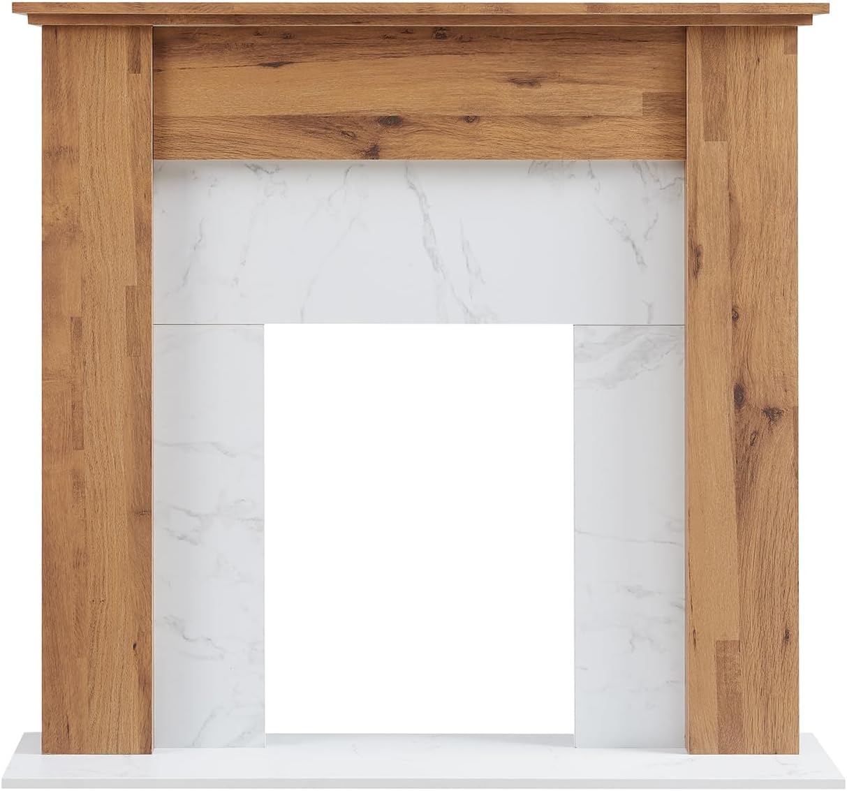 43’’ Mantel Surround for Verona Insert Suitable for all 16” Fireplace Inserts, Multiple Colours Available (Dark Bronx Oak and White)