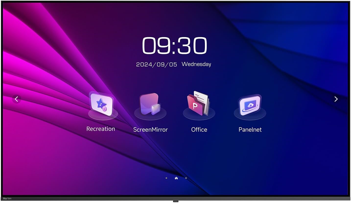 HORION 55 Inch 4K UHD Interactive Display for Conferences, Office, LED Commercial TV, Use for Commercial Signage Display, 260 nit, HDMI, USB, Wi-Fi, Speakers