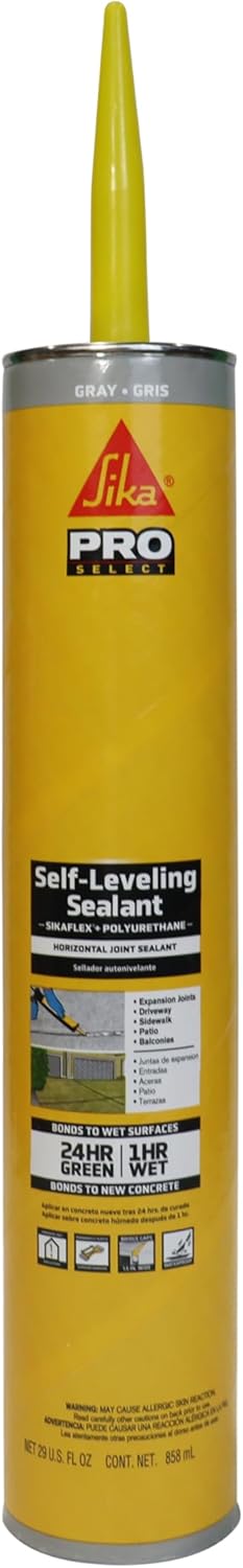 SIKA Sikaflex Self Leveling Sealant, Gray, Polyurethane, 29 fl oz, No Tooling Required, Waterproof, Self-Leveling for Sealing Horizontal Expansion Joints in Concrete