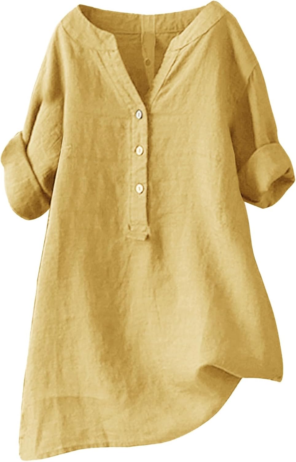 Linen Shirts for Women Button Down V Neck Boho Tees Short Sleeve Loose Fit Beach Tops Plus Size Casual Work Blouses