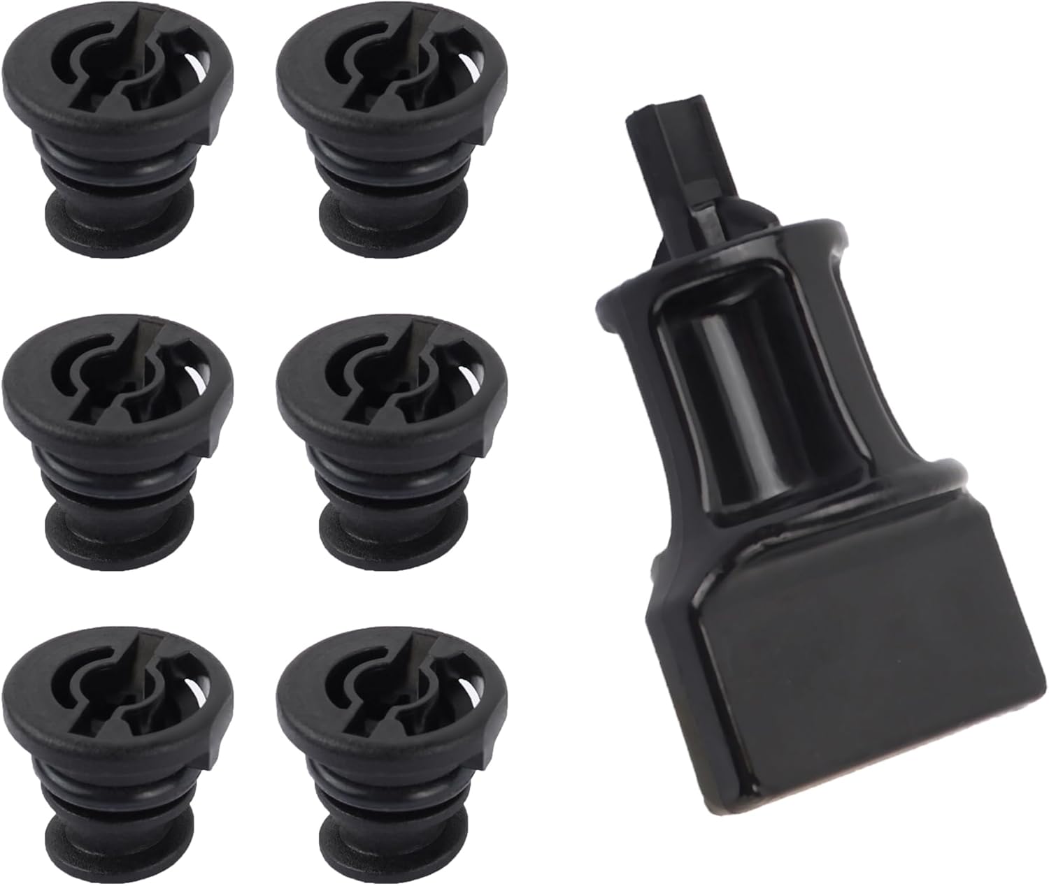 6PCS Car Engine Oil Drain Plug with Oil Drain Plug Removal Tool Replacement OEM#06L103801,Compatible with Volkswagen Audi,Perfect Replacement for Oil Drain Plug Car Accessories