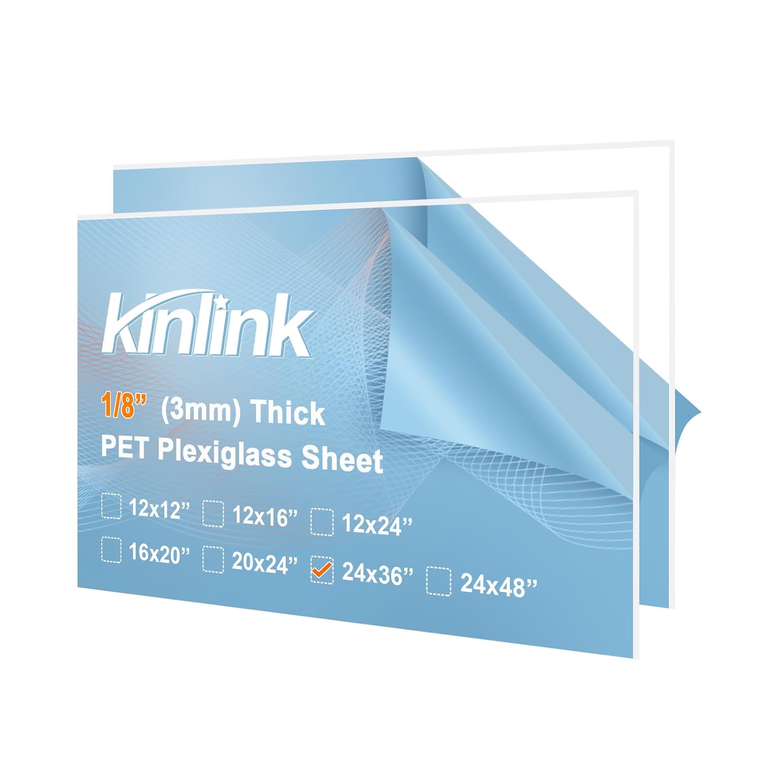 24x36 Clear PET Plexiglass Sheets 1/8 inch Thick 2 Pack
