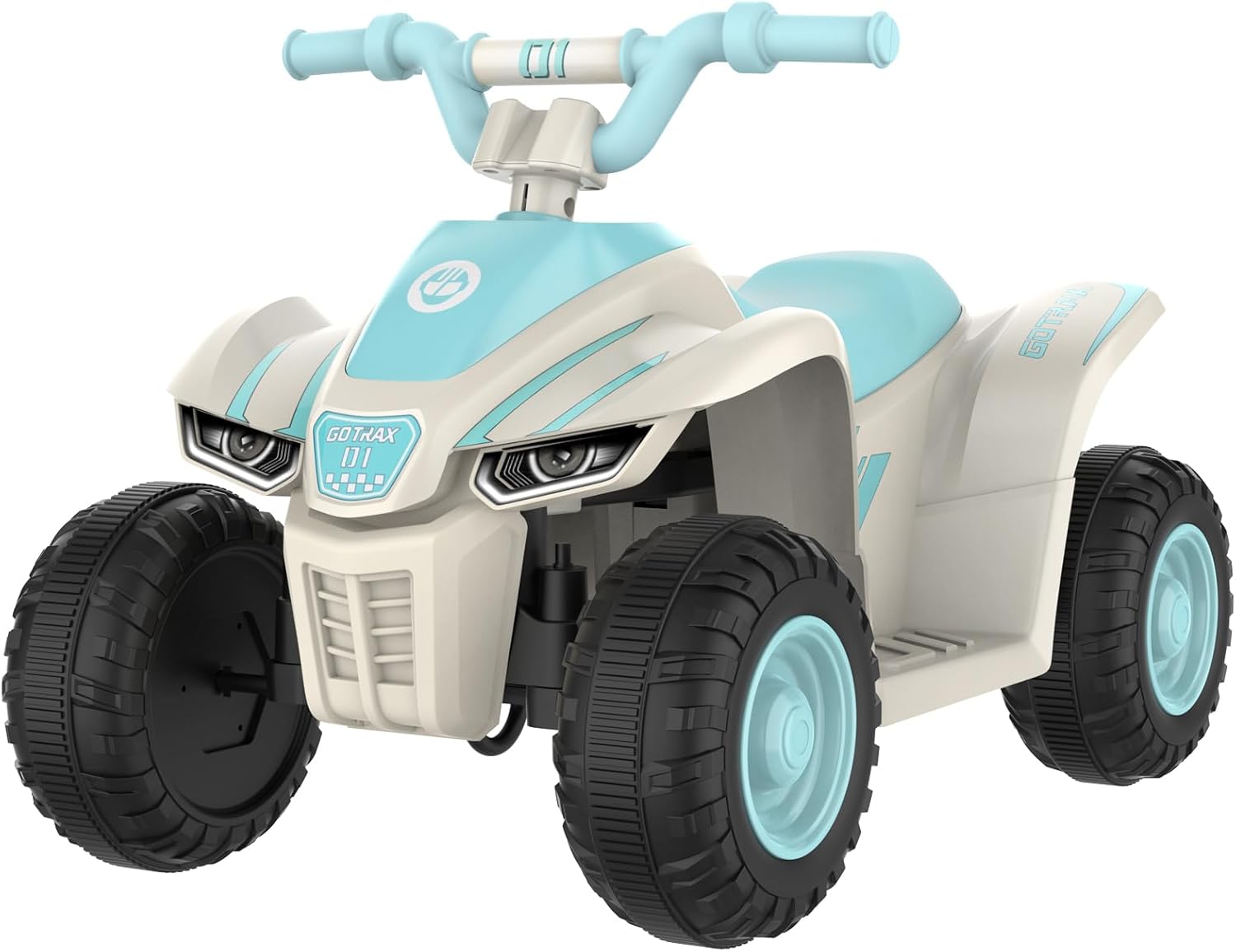 Gotrax RT1 12V Kids Ride-On Toy for Toddlers, Max 1.5mph Speed w/Rechargeable Battery up to 80 Minutes, 8" Tire 4-Wheeler ATV, Anti-Rollover & Push-Button Accelerator Electric Car Vehicles for Kid
