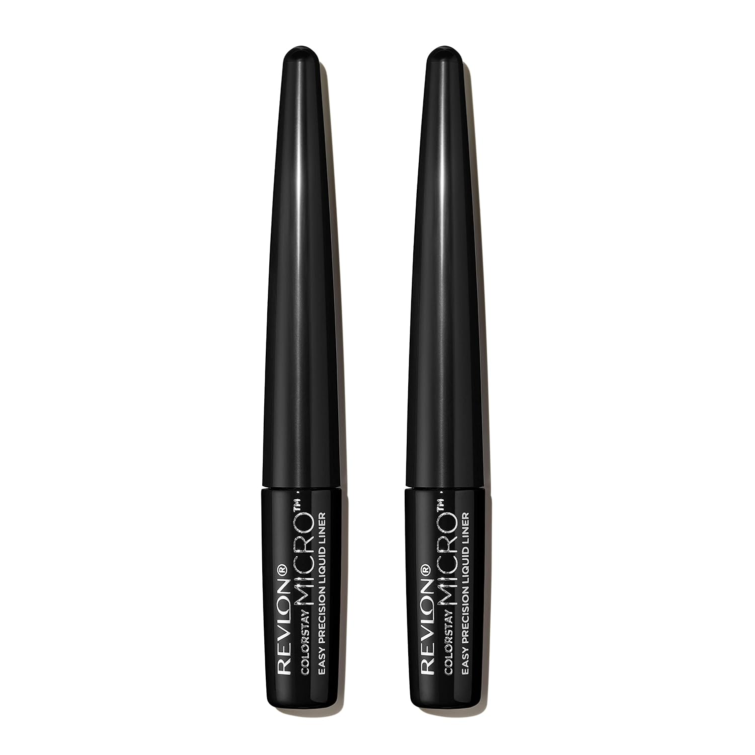 REVLON ColorStay Micro Easy Precision Liquid Eyeliner, Waterproof, Smudgeproof, Longwearing with Micro Felt Tip, 301 Blackout, 2 Pack