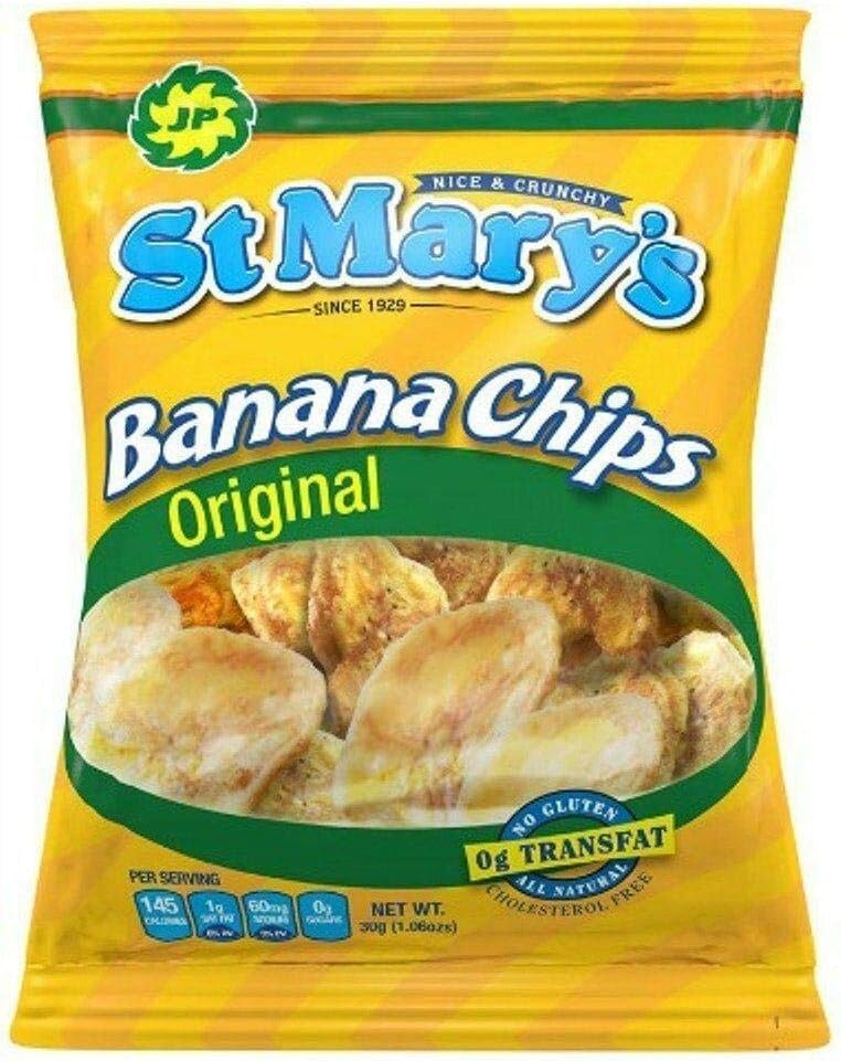 St Mary's Banana Chips Original 30g (Box of 24)