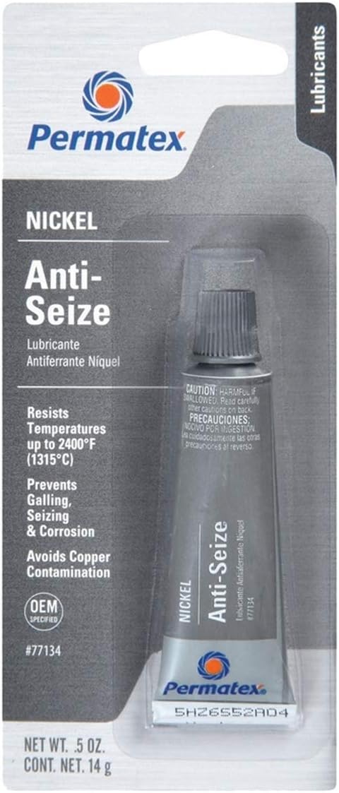 Permatex 77134 Nickel Anti-Seize Lubricant, 0.5 oz Tube | Pack of 2