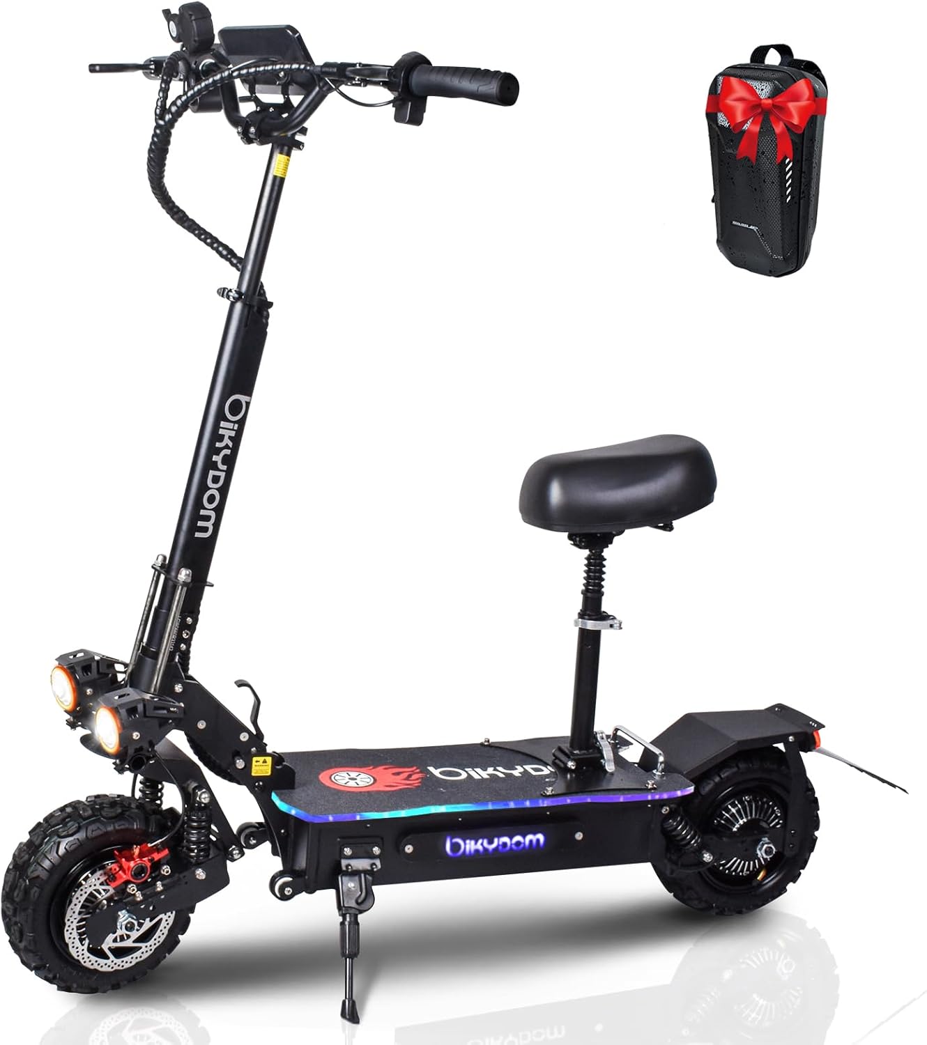 Electric Scooter Adults, Escooter 5600W Dual Motor, 50Mph Max Speed, 50 Miles Travel Range, 60V 27Ah High Capcaity Battery, 11" Vacuum Off Road Tire Foldable Scooters