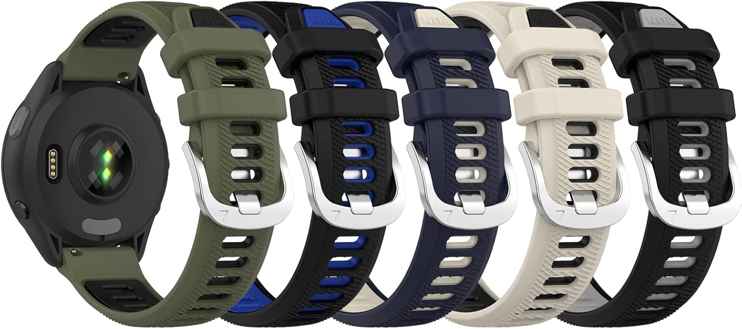 Coros Silicone Wrist Strap - 22mm, Compatible with Pace 3/Apex 2/Apex 46mm Smart Watch Bands, Soft Adjustable Replacement Wristband