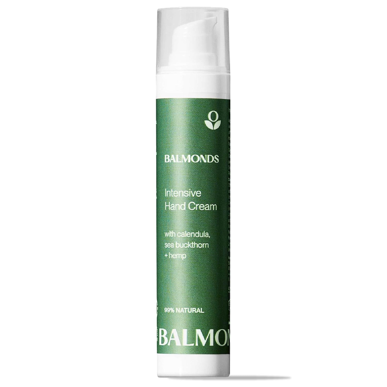 Balmonds - Intensive Hand Cream - 3.5oz. (100ml) - 100% Natural Hand Lotion For Dry Hands - Fragrance Free - Vegan & Cruelty Free - All Skin Types