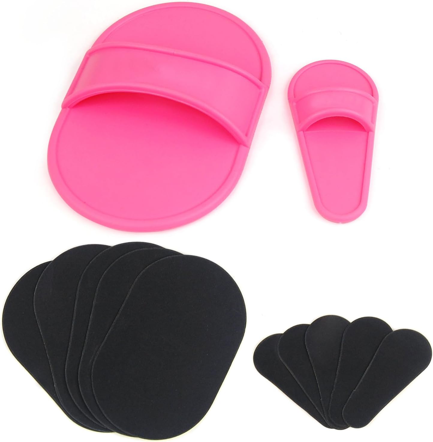 Exfoliating Hair Removal Pads x10 – x2 Buffer Pad Holders – x5 Large & x5 Small Buffer Pads - Smooth Skin on Legs Arms & Body - Unwanted Hair Removal Depilation Pads – by TRIXES