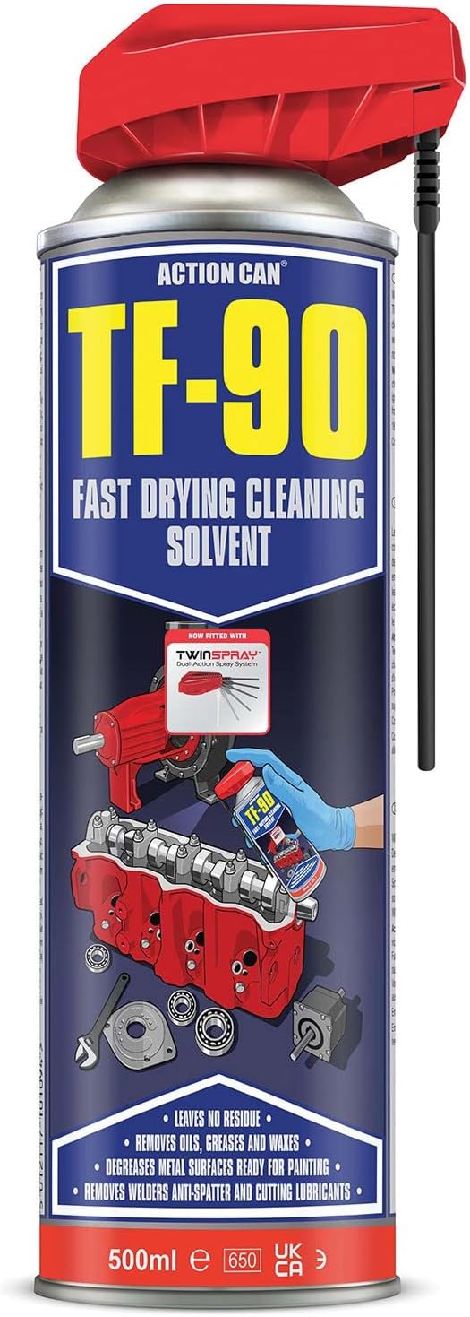 Action Can | Fast Drying Cleaning Solvent TF-90 Fast Drying Cleaning Solvent TwinSpray | 500ml