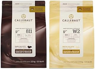 Callebaut Chocolate Combo Pack in 5 lb Bags Dark 811 & White W2